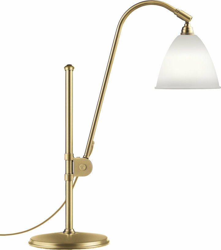 Lampe de table crème base dorée en laiton BL1 - Gubi - The Cool Republic