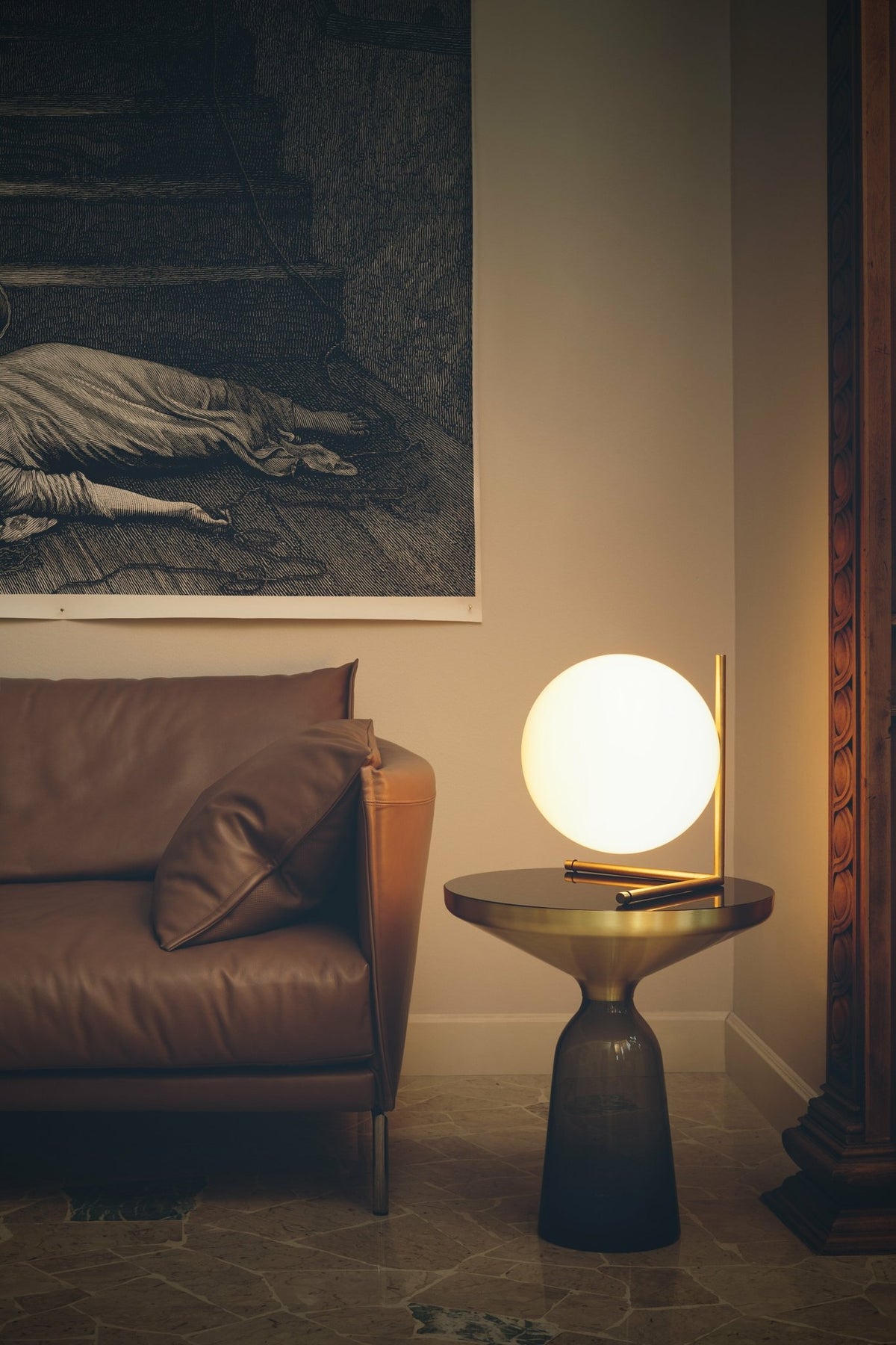 Lampe de table design en laiton IC - Flos - The Cool Republic