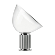Lampe de table design en métal argenté Taccia - Flos - The Cool Republic