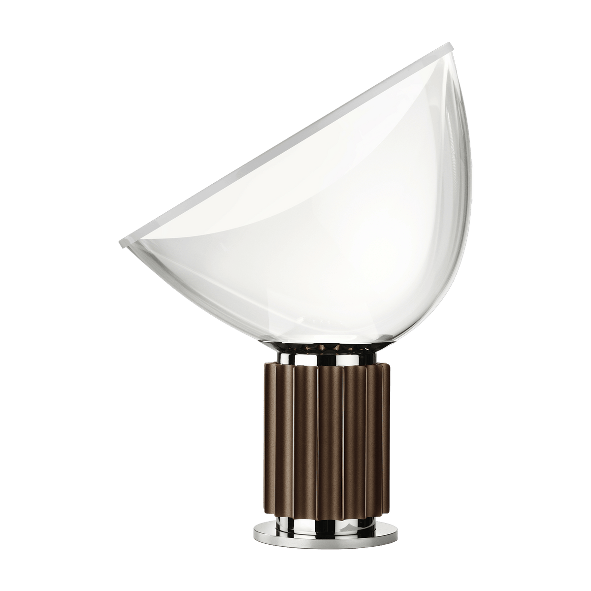 Lampe de table design en plastique et métal bronze Taccia - Flos - The Cool Republic