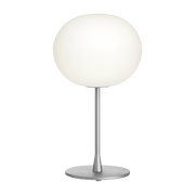 Lampe de table design en verre opalin et acier argenté Glo-Ball - Flos - The Cool Republic