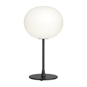 Lampe de table design en verre opalin et acier noir mat Glo-Ball - Flos - The Cool Republic