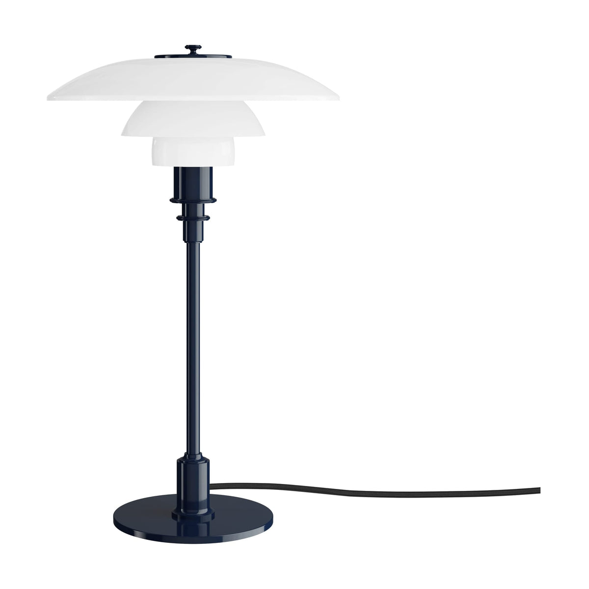 Lampe de table design en verre opalin et métal bleu nuit 45,5cm Ph 3/2 - Louis Poulsen — vue 3