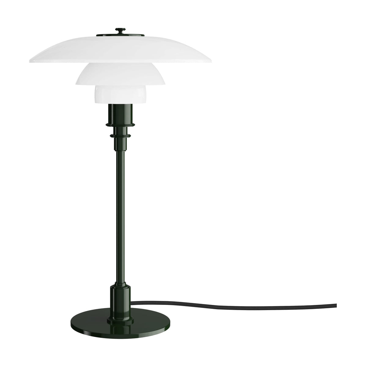 Lampe de table design en verre opalin et métal vert 45,5cm Ph 3/2 - Louis Poulsen — vue 4