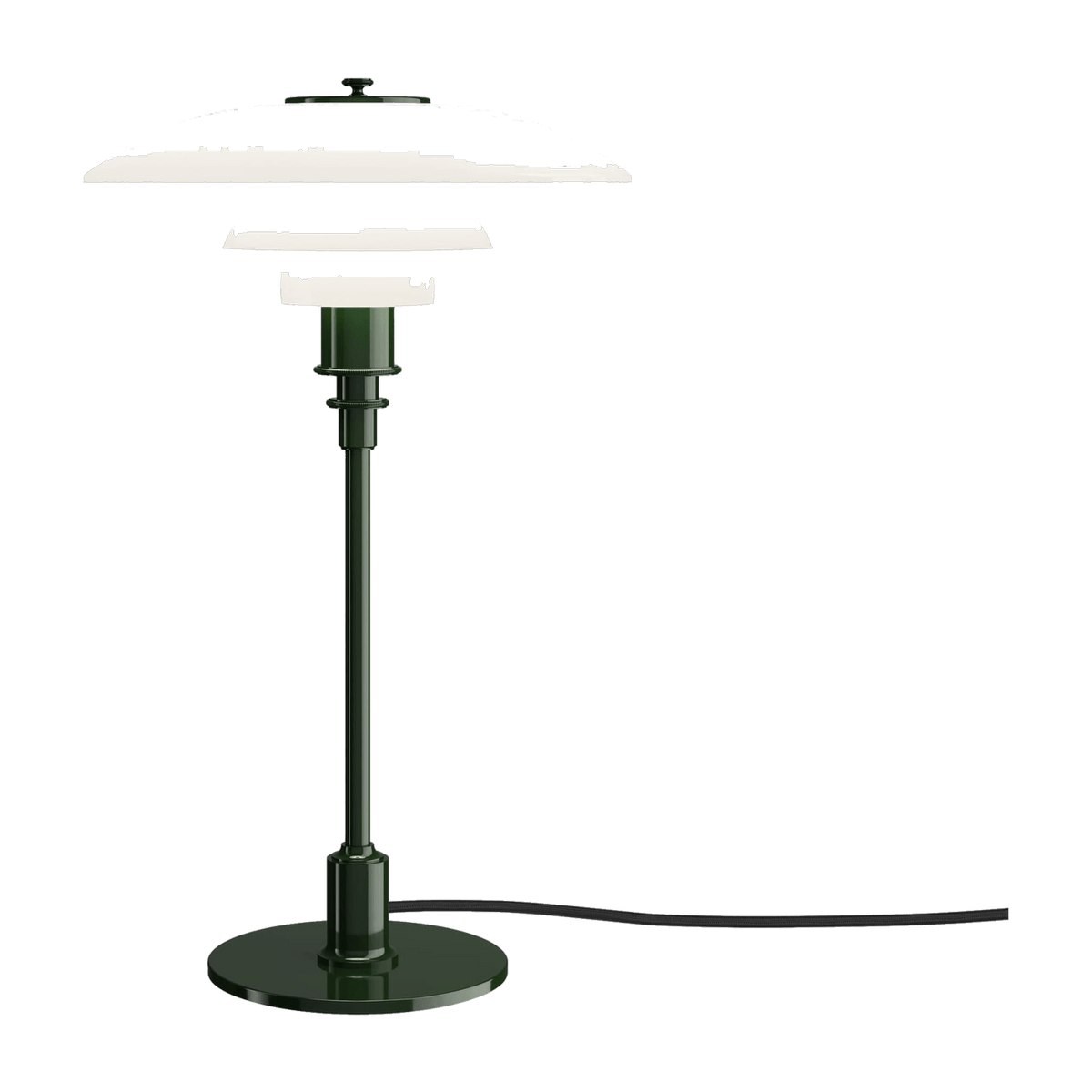 Lampe de table design en verre opalin et métal vert 45,5cm Ph 3/2 - Louis Poulsen - The Cool Republic