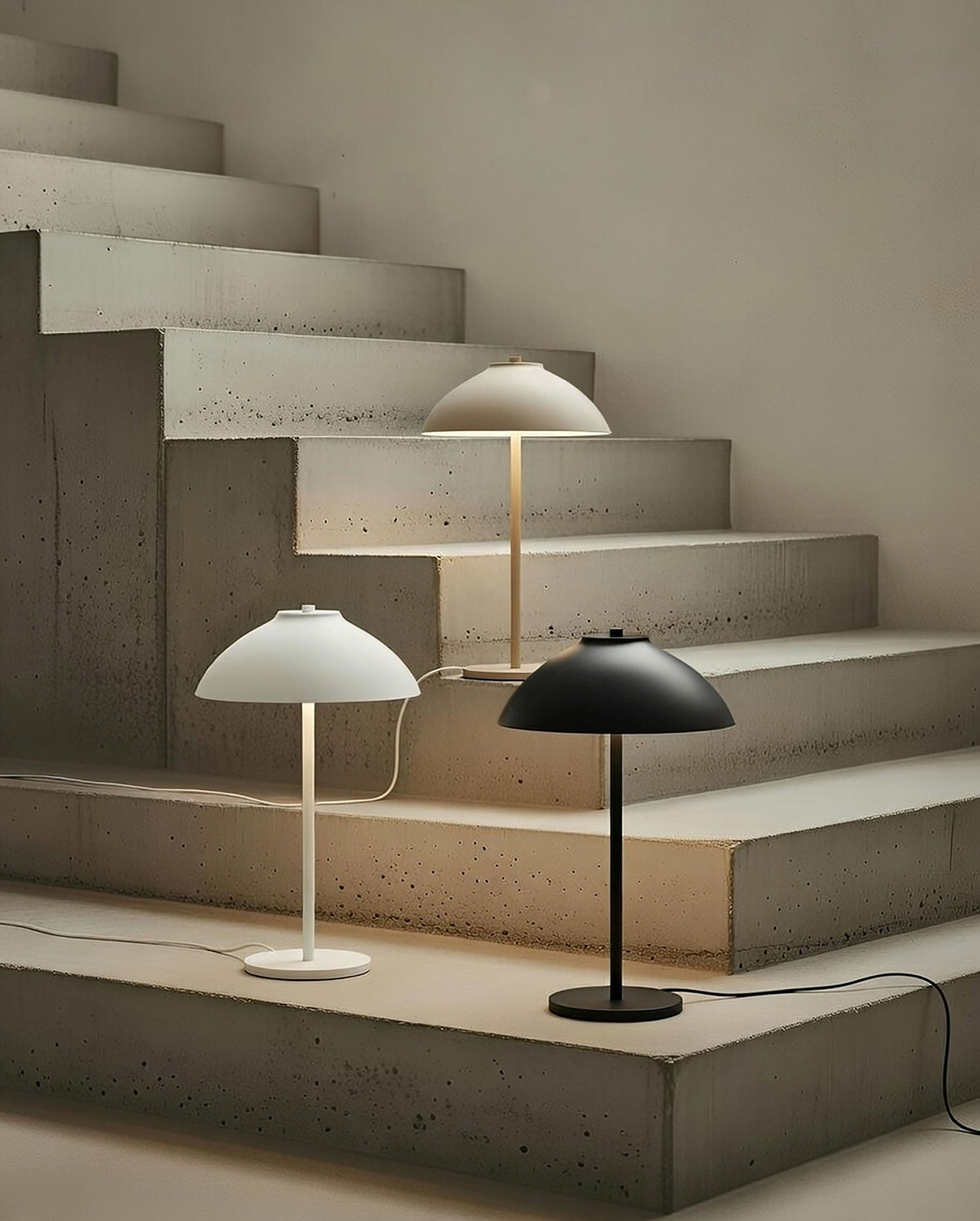 Lampe de table en acier beige 13,5x40cm Vali - Belid - The Cool Republic