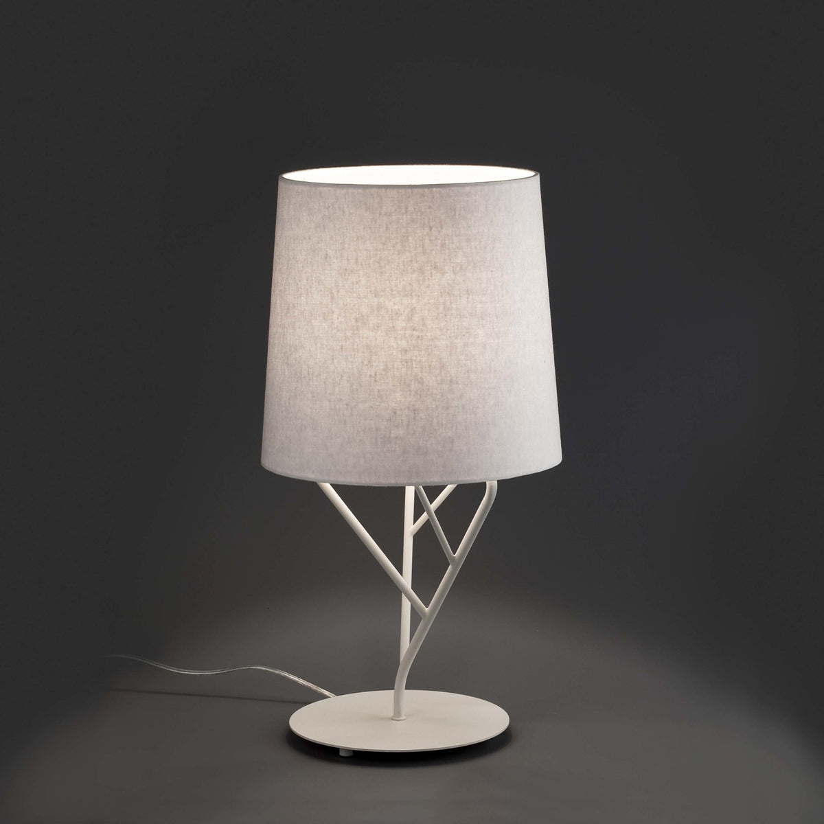 Lampe de table en acier blanc 51,5 x 23 cm Tree - Faro Barcelona - The Cool Republic