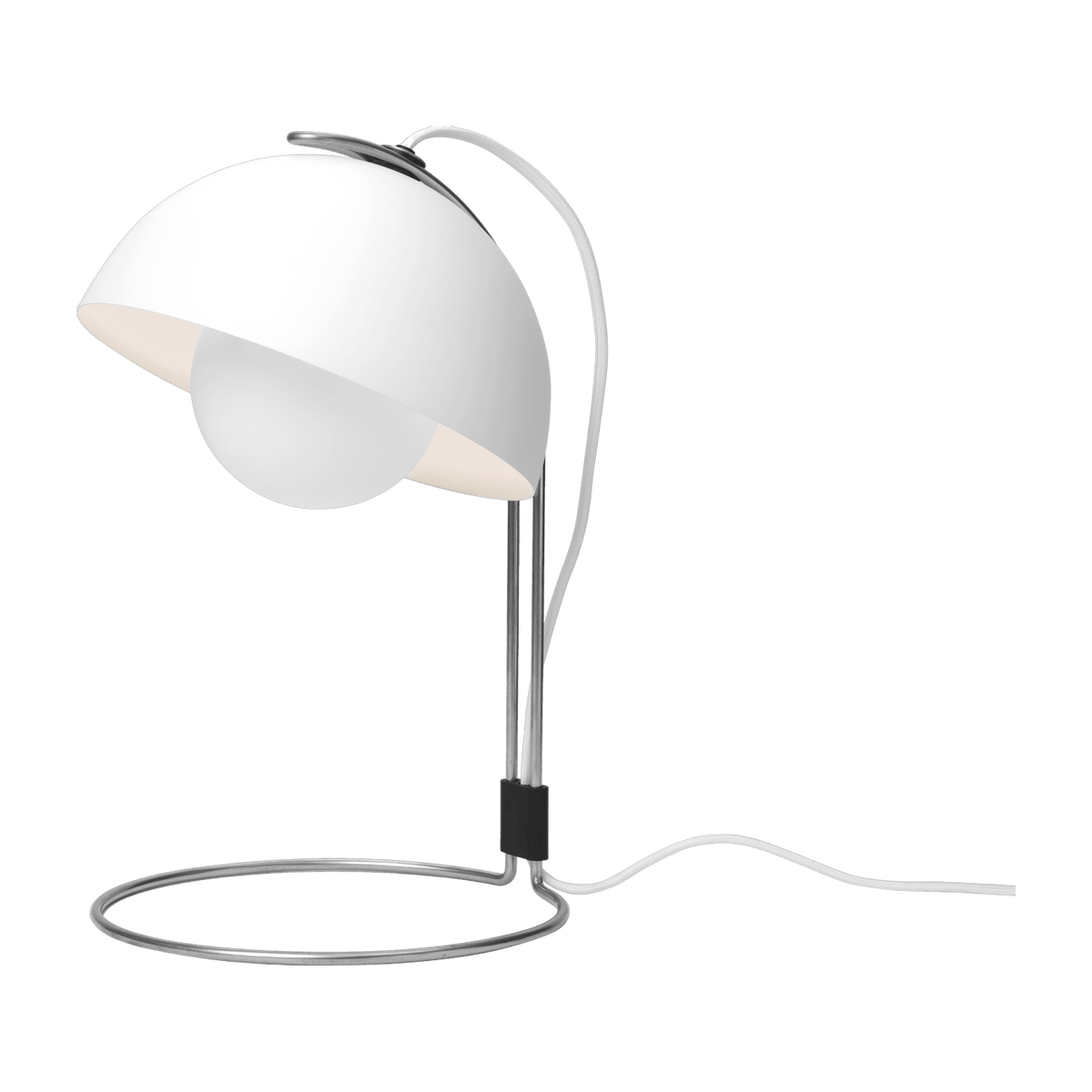 Lampe de table en acier blanc mat 35,9 x 23 cm VP4 - &tradition - The Cool Republic
