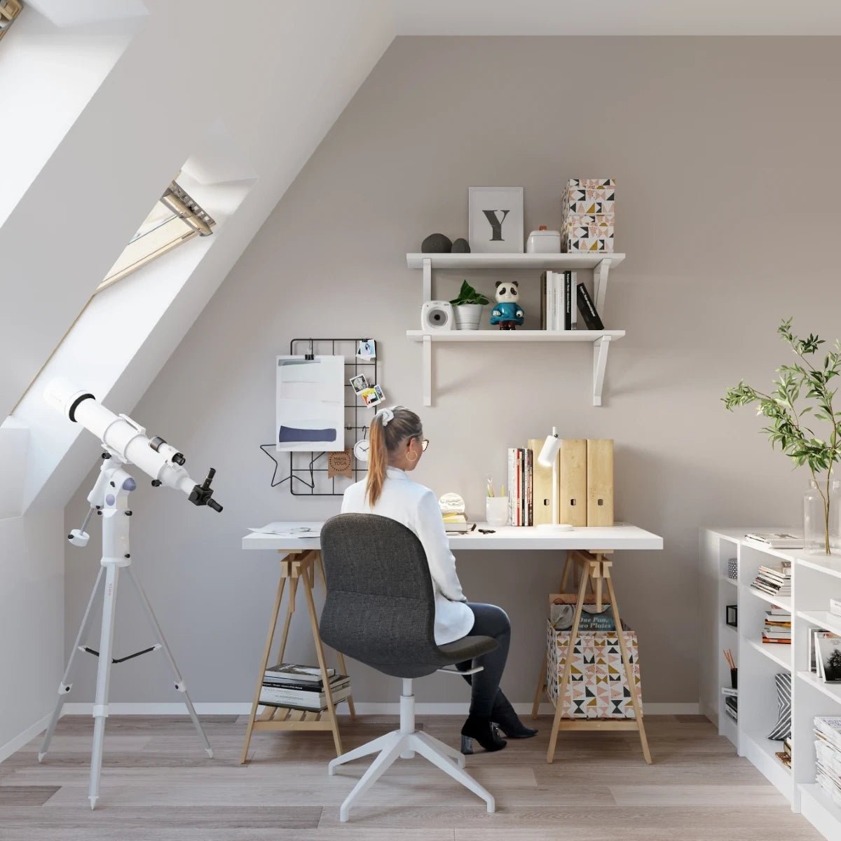 Lampe de table en acier blanche Ring - Sollux - The Cool Republic