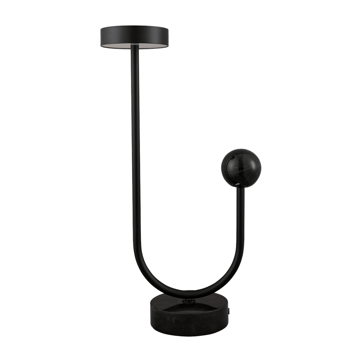 Lampe de table en acier et base en marbre noir 56 cm Grasil - AYTM - The Cool Republic