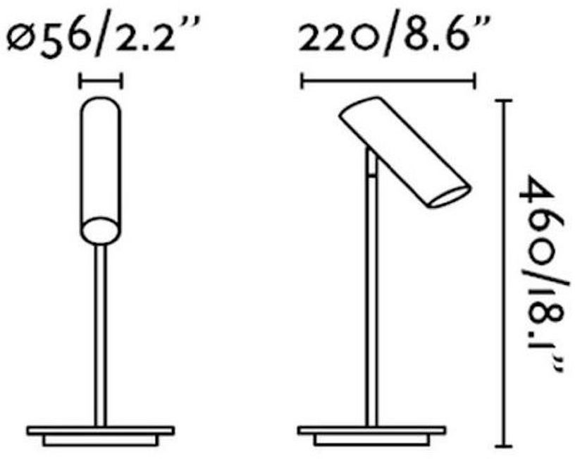 Lampe de table en acier noir 15 x 22 x 46 cm Link - Faro Barcelona - The Cool Republic