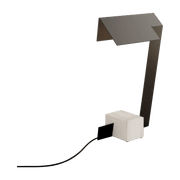 Lampe de table en acier noir et marbre 46 cm Clark - Lambert & Fils - The Cool Republic