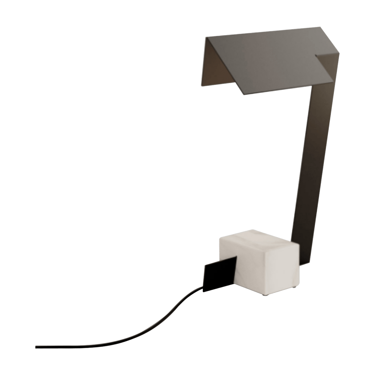 Lampe de table en acier noir et marbre 46 cm Clark - Lambert & Fils - The Cool Republic