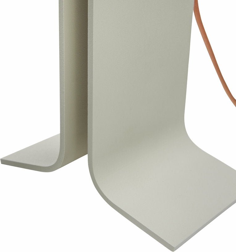Lampe de table en aluminium beige 32 cm Crea - Hübsch - The Cool Republic