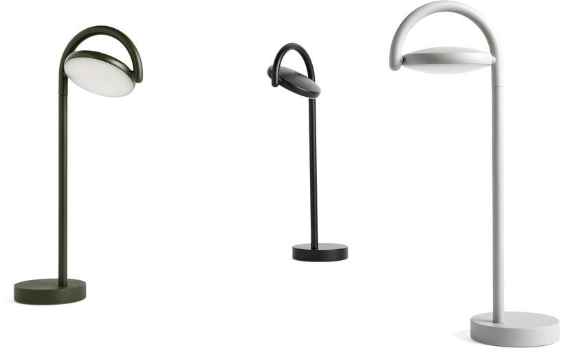 Lampe de table en aluminium grise 38 x 10 cm Marselis - HAY - The Cool Republic