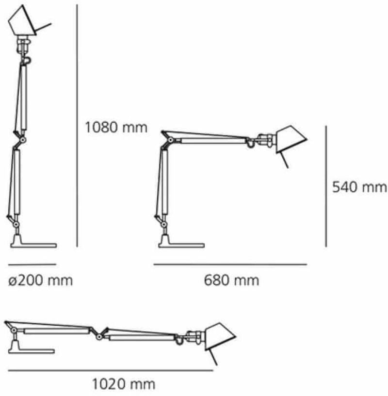 Lampe de table en aluminium Tolomeo - Artemide - The Cool Republic