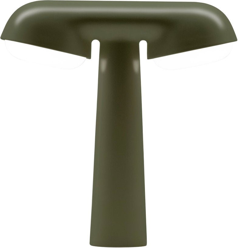 Lampe de table en aluminium vert 27,5 x 28,5 cm Moustache x SNCF - Moustache - The Cool Republic