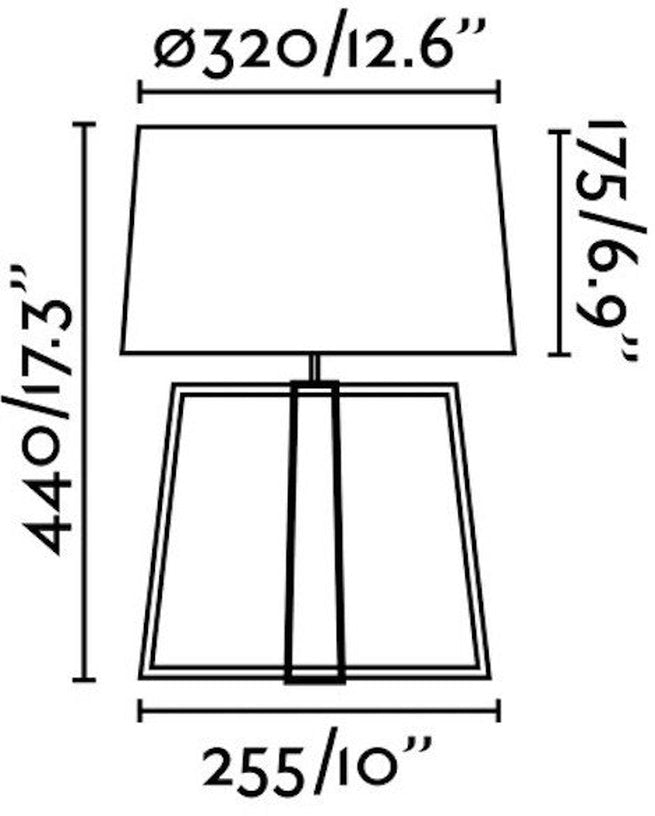 Lampe de table en bois blanc 44 x 32 cm Bliss - Faro Barcelona - The Cool Republic