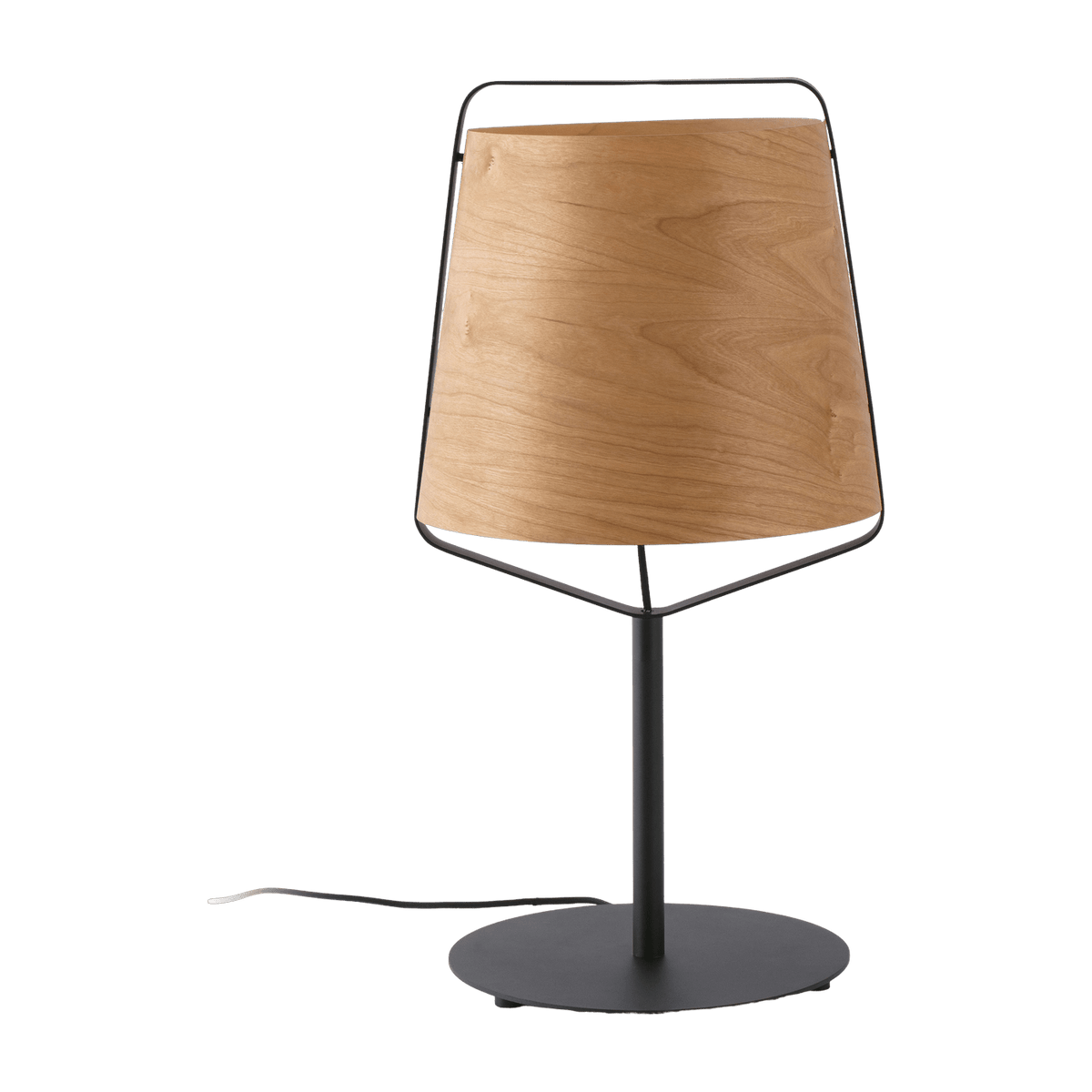 Lampe de table en bois et métal noir 27 x 71 cm Stood - Faro Barcelona - The Cool Republic