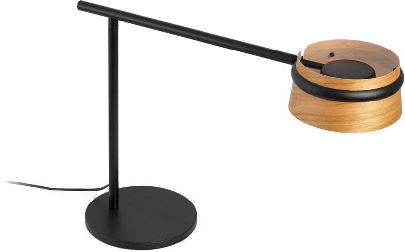 Lampe de table en bois et métal noir 65 x 22 x 45 cm Loop - Faro Barcelona - The Cool Republic