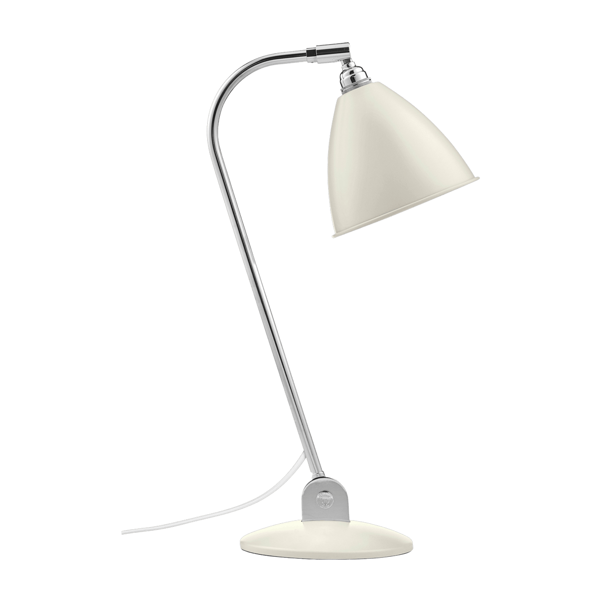White table lamp base silver brass BL2 - Gubi - The Cool Republic