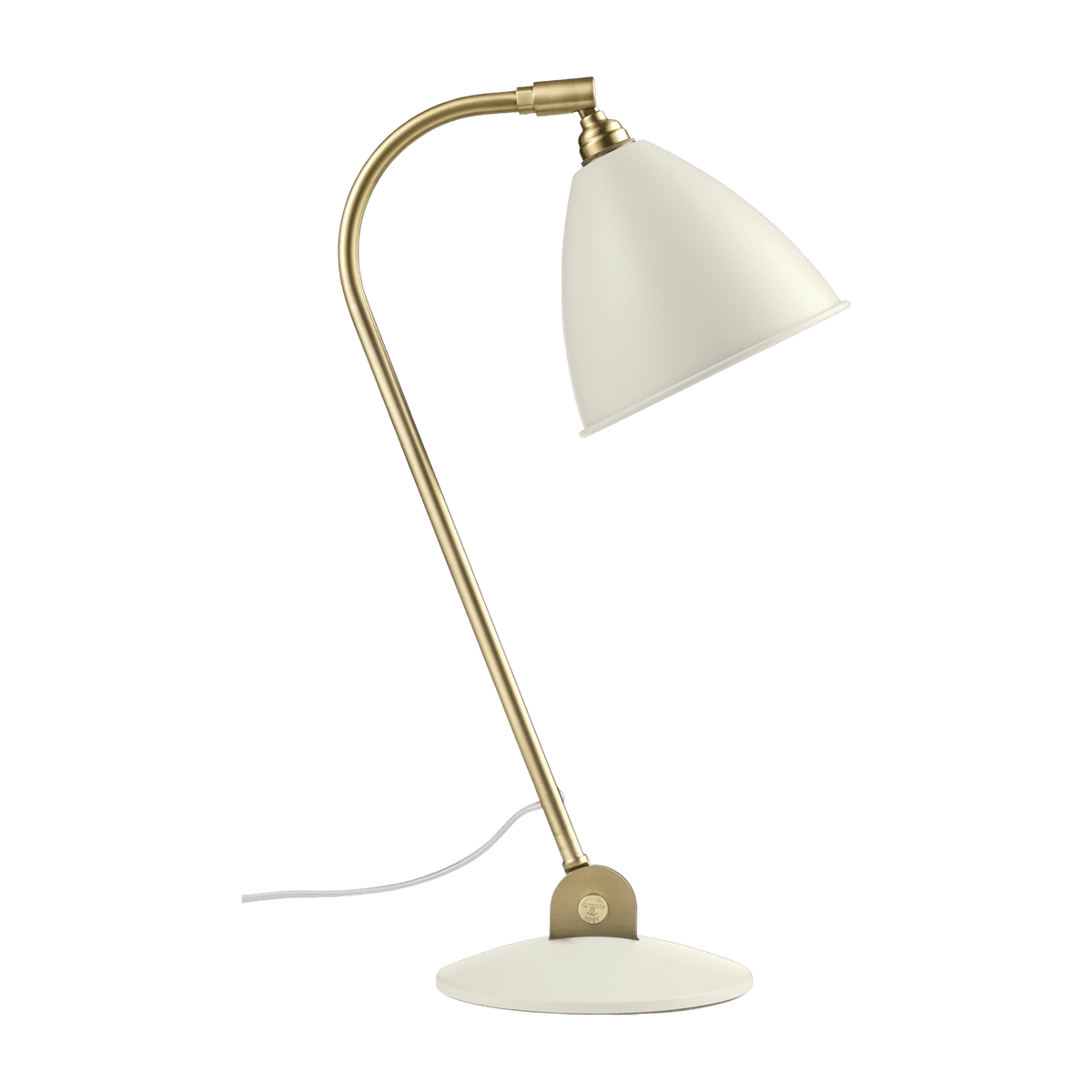 Cream table lamp base gold brass BL2 - Gubi - The Cool Republic