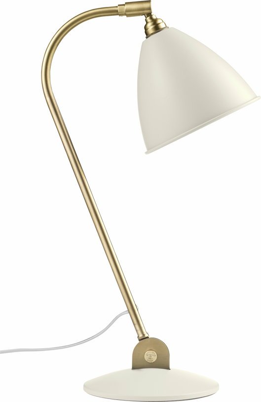 Lampe de table en laiton crème base dorée 48 cm BL2 - Gubi - The Cool Republic