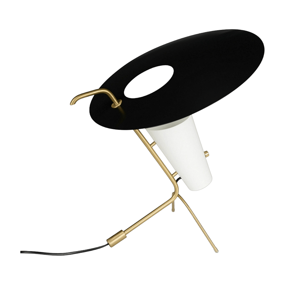 Lampe de table en laiton et aluminium noire G24- Sammode - The Cool Republic