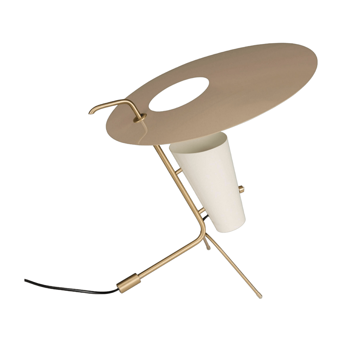 Lampe de table en laiton et aluminium sable G24 - Sammode - The Cool Republic