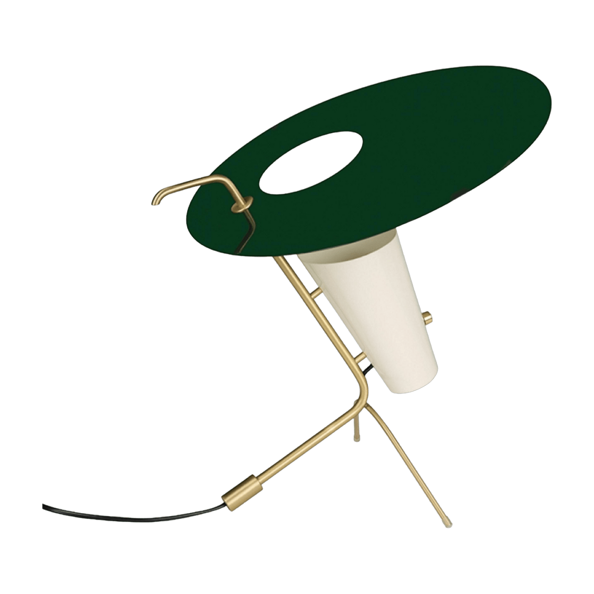 Lampe de table en laiton et aluminium verte G24 - Sammode - The Cool Republic