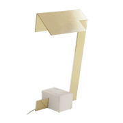 Lampe de table en laiton et marbre 46 cm Clark - Lambert & Fils - The Cool Republic
