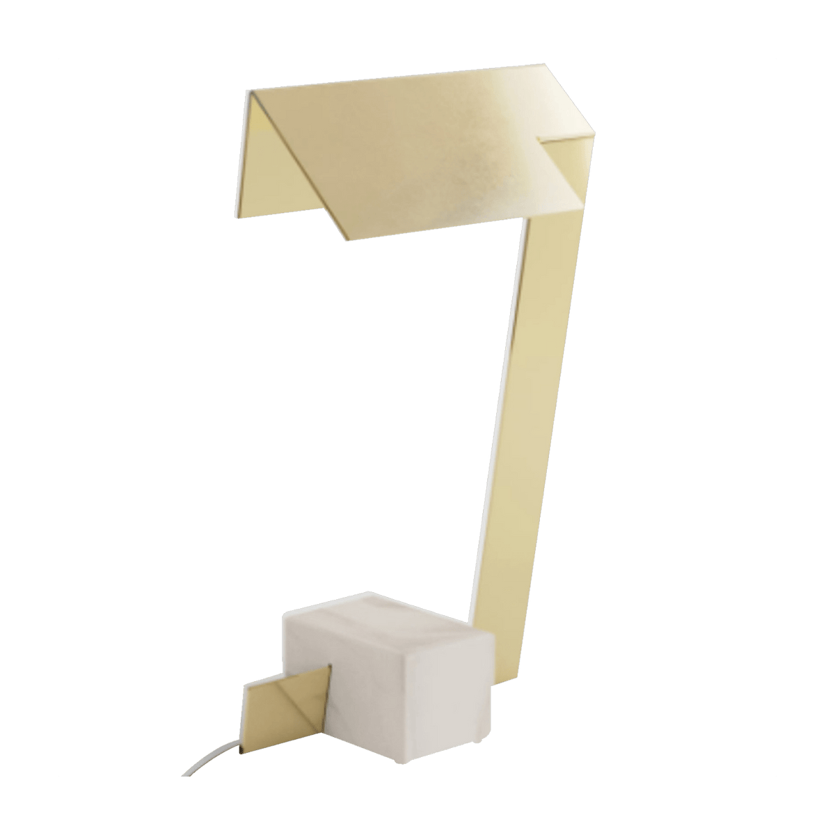 Lampe de table en laiton et marbre 46 cm Clark - Lambert & Fils - The Cool Republic