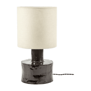 Lampe de table en lin beige et céramique noir Catherine - Serax - The Cool Republic