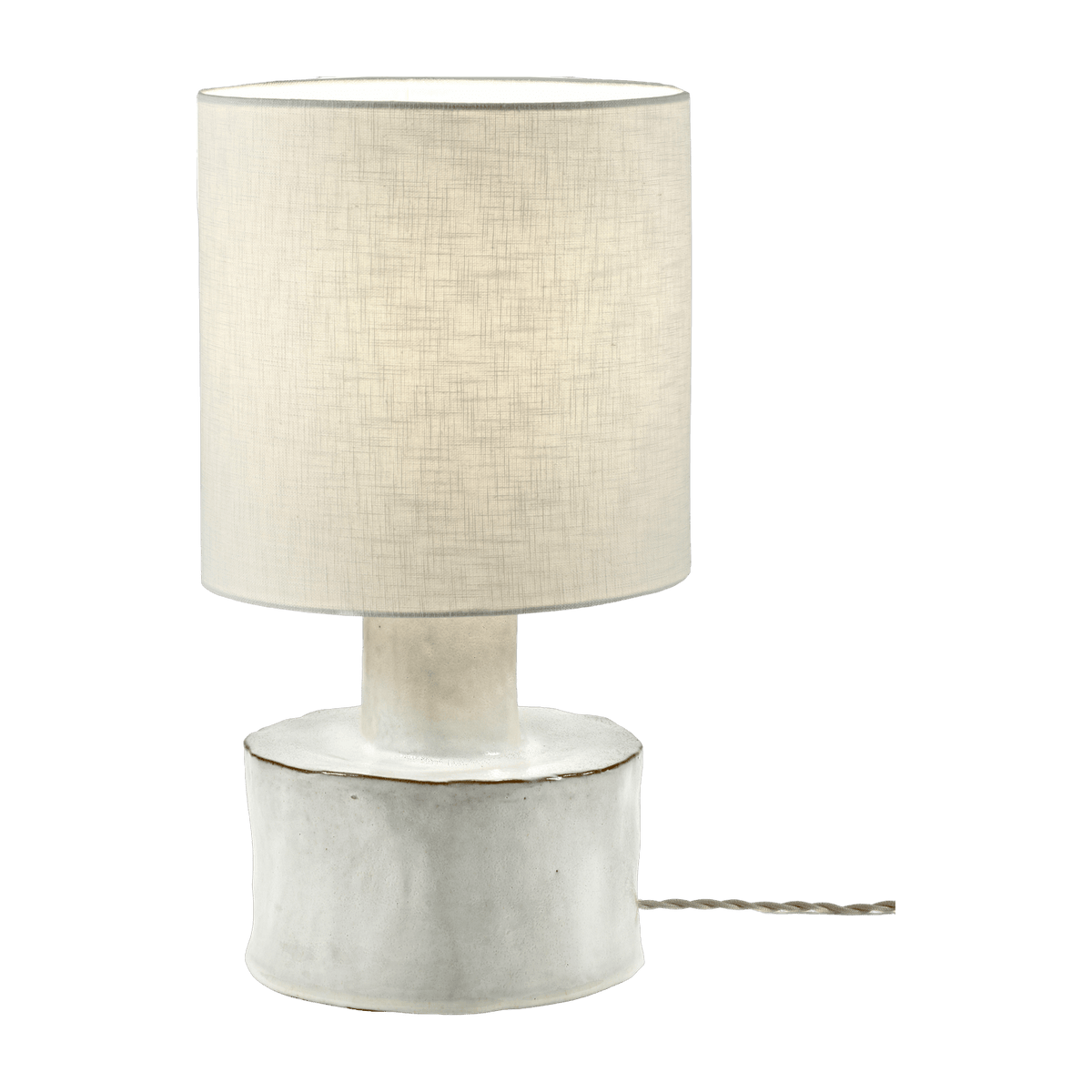 Lampe de table en lin blanc et céramique blanc Catherine - Serax - The Cool Republic