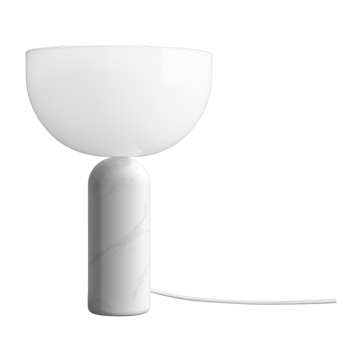 Lampe de table en marbre blanc 35 cm Kizu - New Works - The Cool Republic