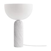 Lampe de table en marbre blanc 45 cm Kizu - New Works - The Cool Republic
