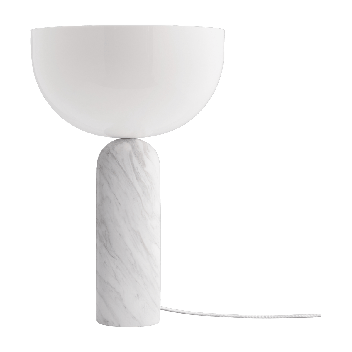 Lampe de table en marbre blanc 45 cm Kizu - New Works - The Cool Republic