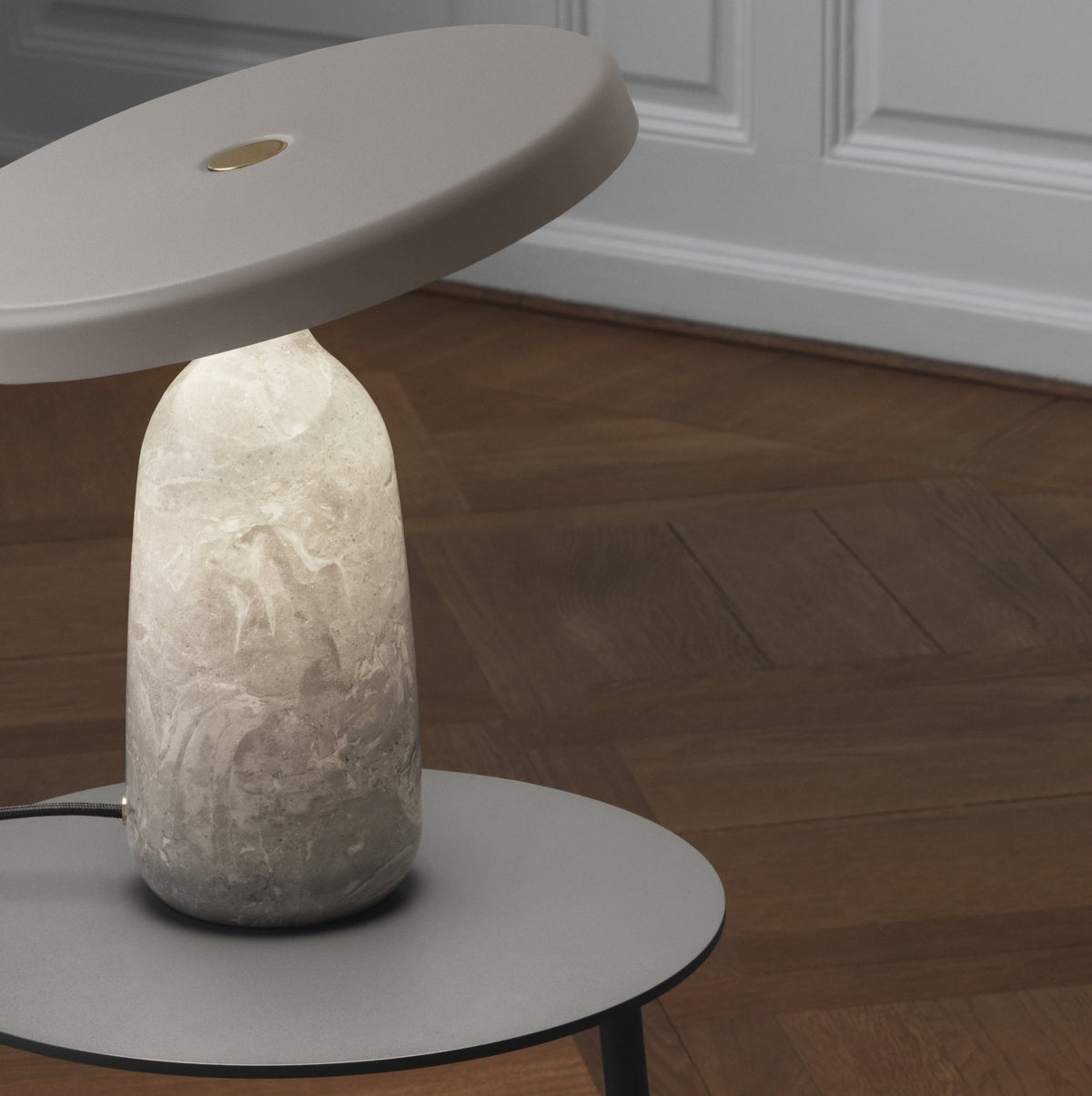 Lampe de table en marbre gris 33,6 cm Eddy - Normann Copenhagen - The Cool Republic