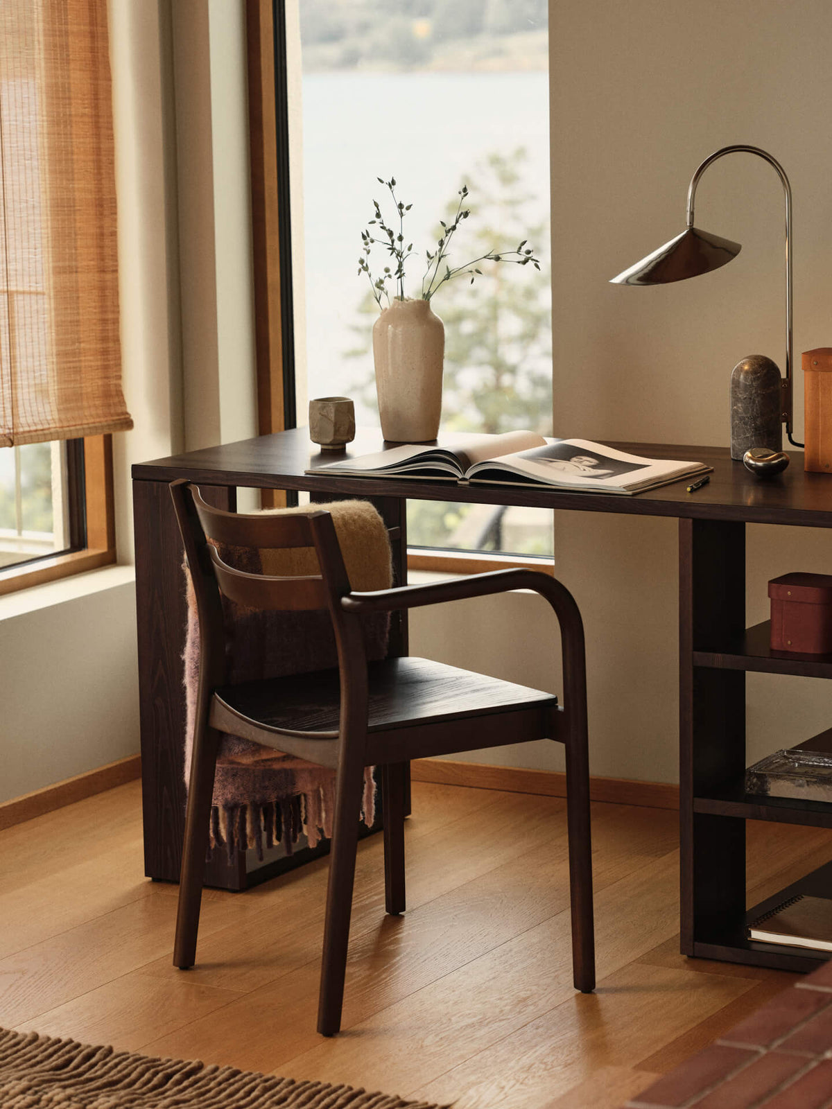 Arum grey marble and stainless steel table lamp - Ferm Living - The Cool Republic