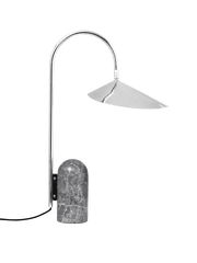 Arum grey marble and stainless steel table lamp - Ferm Living - The Cool Republic