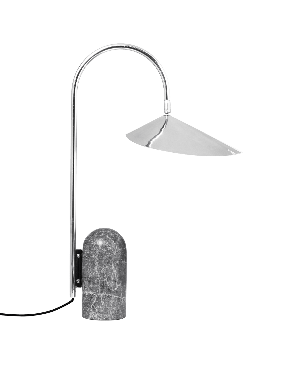 Arum grey marble and stainless steel table lamp - Ferm Living - The Cool Republic