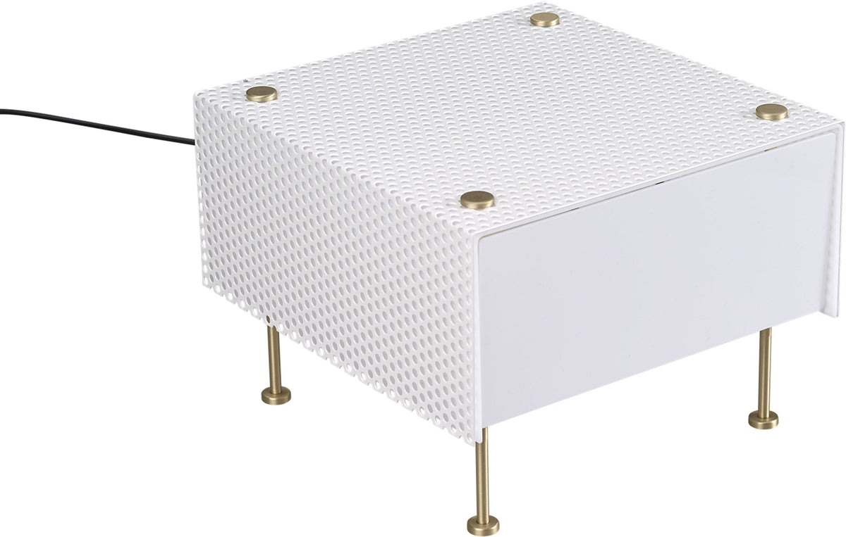 Lampe de table en métal blanche 27 x 20 cm G61 Small Pierre Guariche - Sammode - The Cool Republic