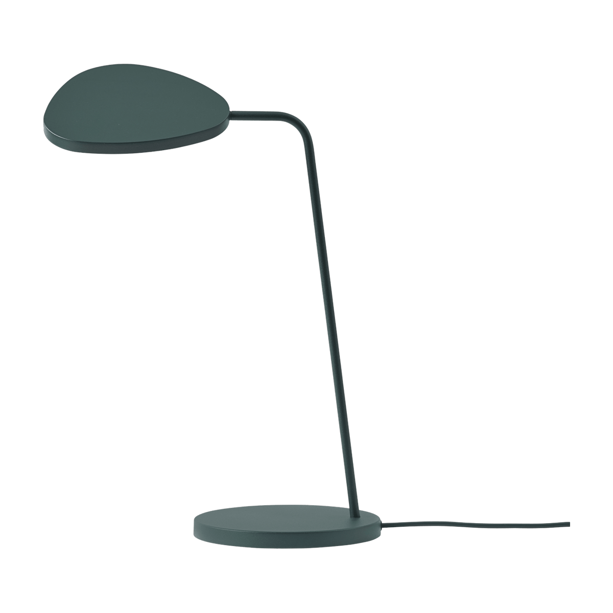 Lampe de table en métal vert foncé 41,5 cm Leaf - Muuto - The Cool Republic