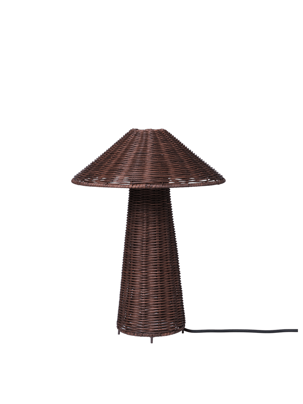 Lampe de table en rotin tressé marron foncé 12 x 15,5 cm Dou - Ferm Living - The Cool Republic