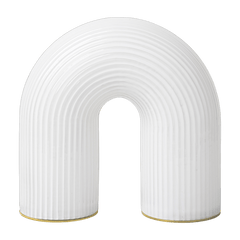 Lampe de table en verre blanc 21,4 x 21,6 cm Vuelta - Ferm Living - The Cool Republic