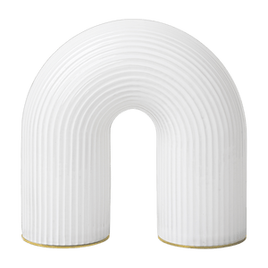 Lampe de table en verre blanc 21,4 x 21,6 cm Vuelta - Ferm Living - The Cool Republic