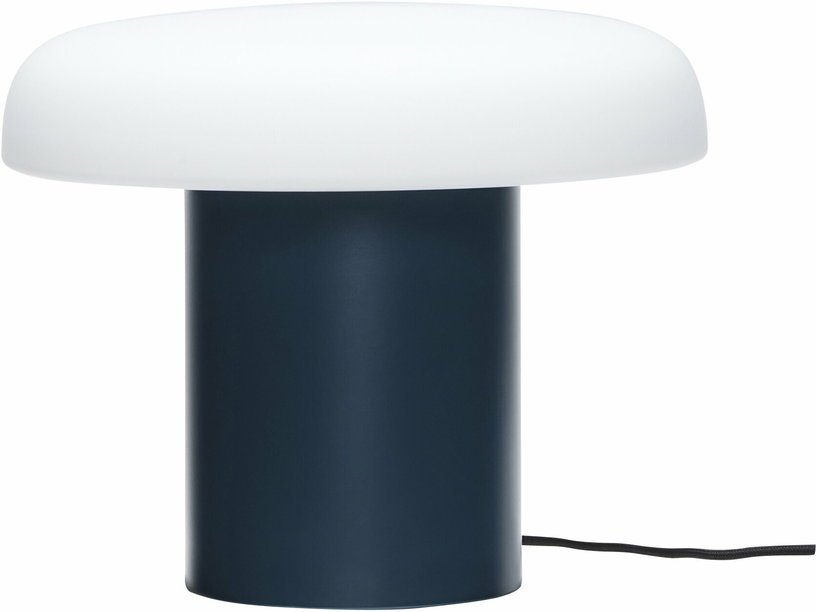 Lampe de table en verre bleu foncé Ateliers - Hübsch - The Cool Republic