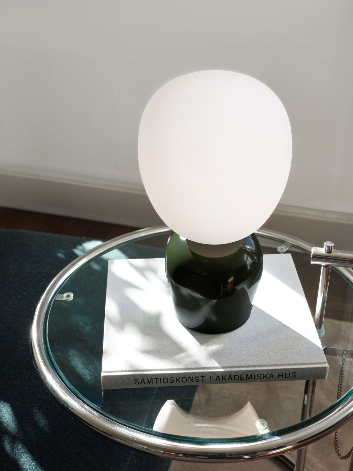 Lampe de table en verre et acier chromé 18,4x33,5cm Buddy - Belid - The Cool Republic
