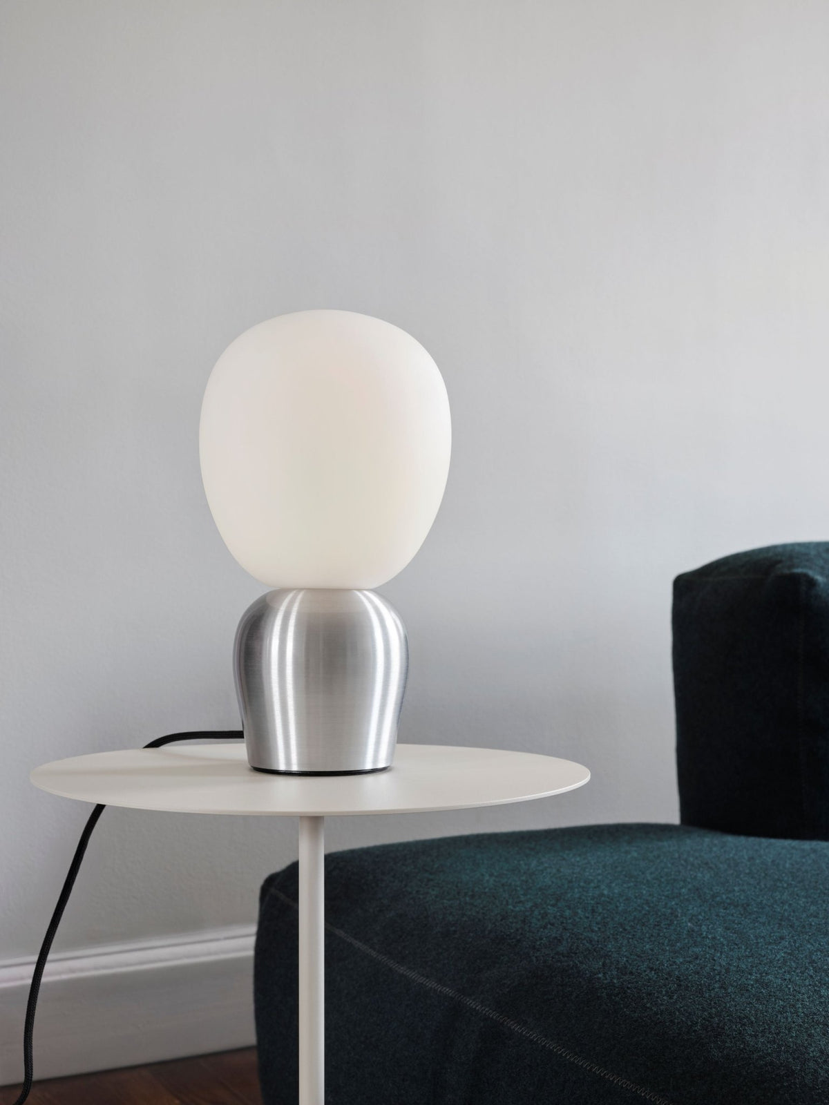 Lampe de table en verre et acier chromé 18,4x33,5cm Buddy - Belid - The Cool Republic