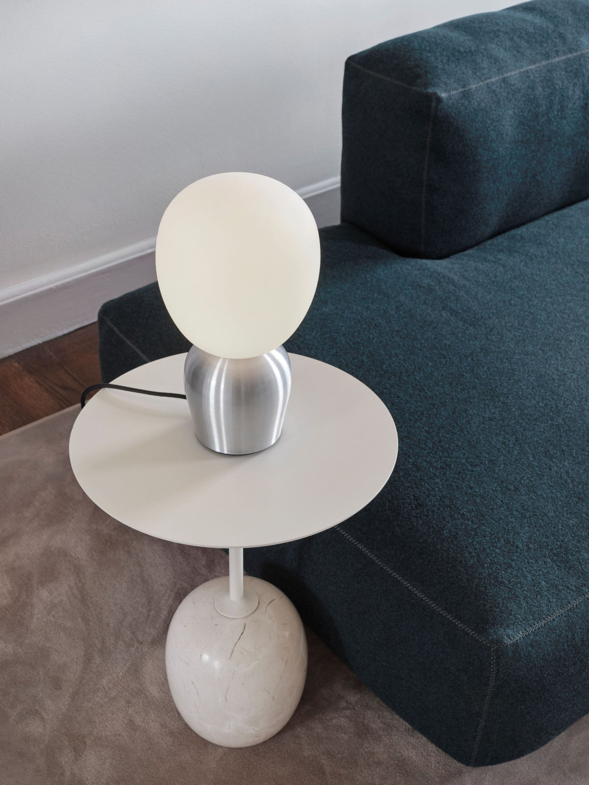 Lampe de table en verre et acier chromé 18,4x33,5cm Buddy - Belid - The Cool Republic